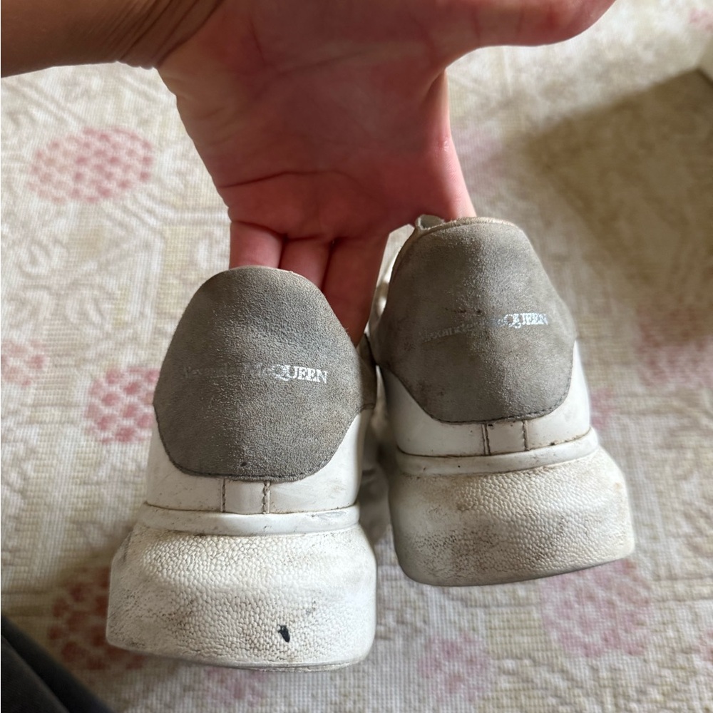 Alexander McQueen White and Gray Sneakers